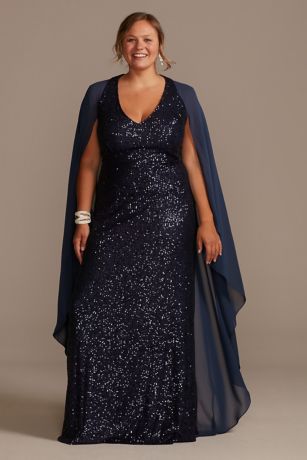 Allover Sequin Plus Size Gown with ...